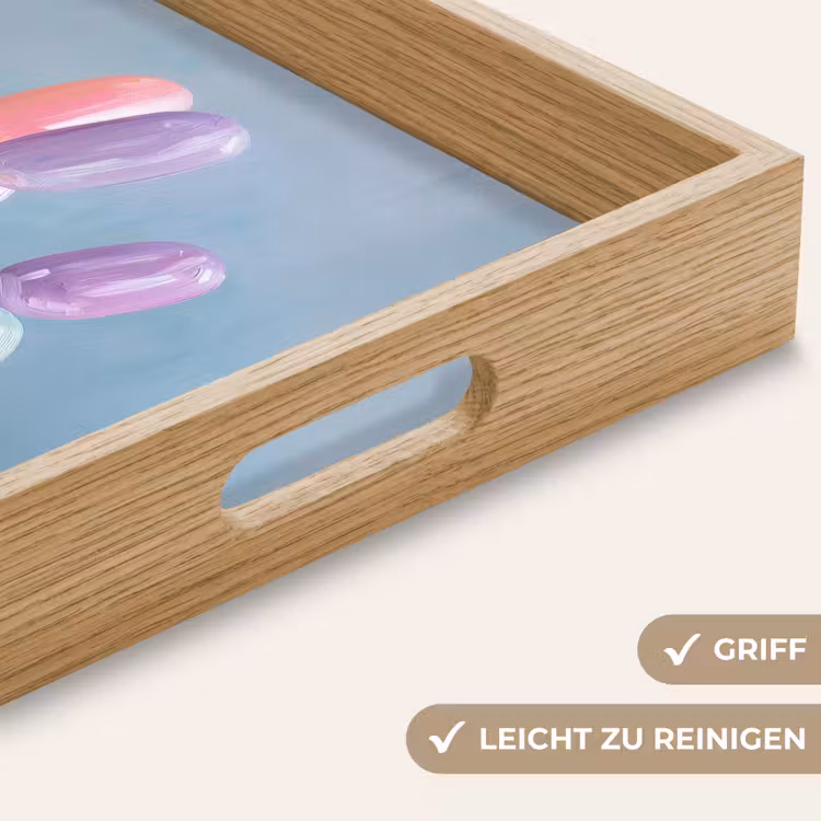 Dier - Ballon - Pasteltinten - Glanzend Dienblad Rechthoek middel -USP_HandgreepDE