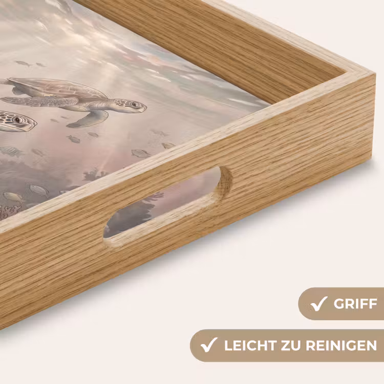 Dier - Onderwater - Oceaan - Illustratie - Zeeleven Dienblad Rechthoek middel -USP_HandgreepDE