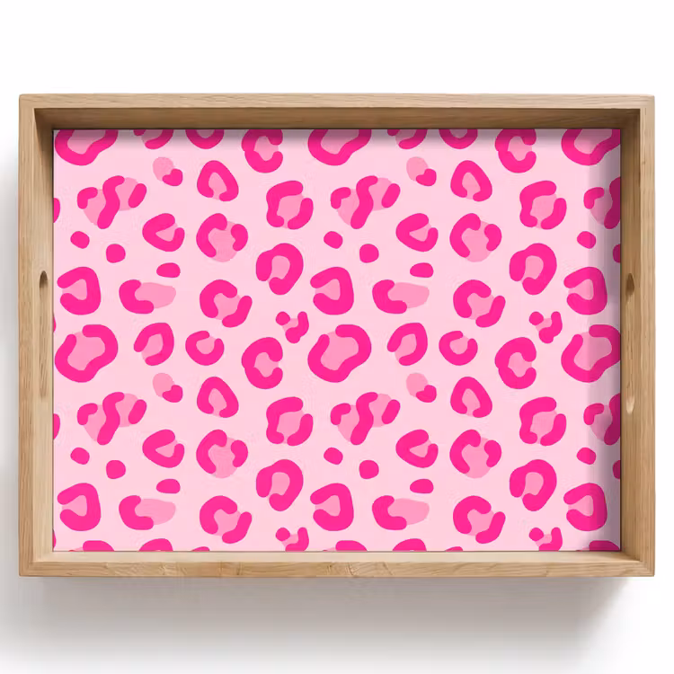 Dierenprint - Patroon - Abstract - Modern - Roze Dienblad Rechthoek middel -z3d_shopping