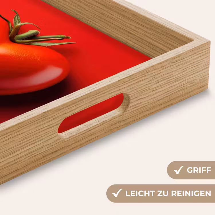 Tomaat - Rood - Hart Dienblad Rechthoek middel -USP_HandgreepDE