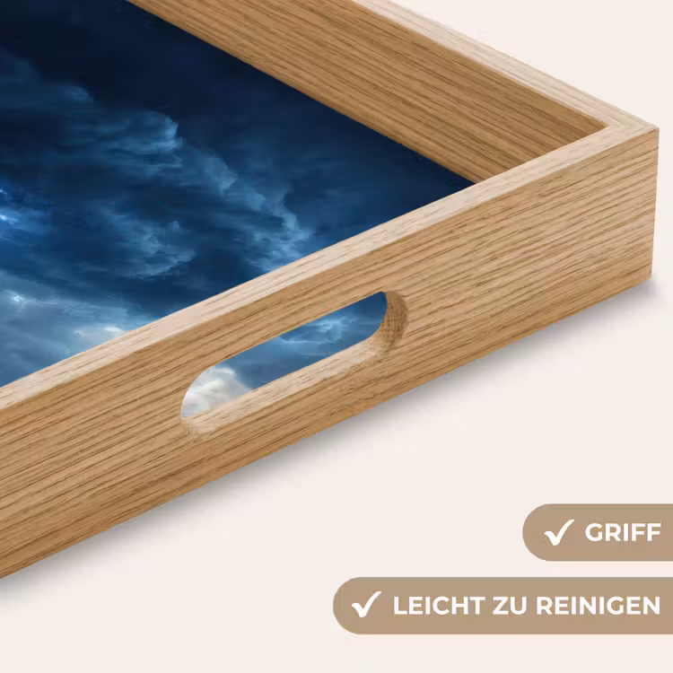 Tornado - Duister - Wolken Dienblad Rechthoek middel -USP_HandgreepDE