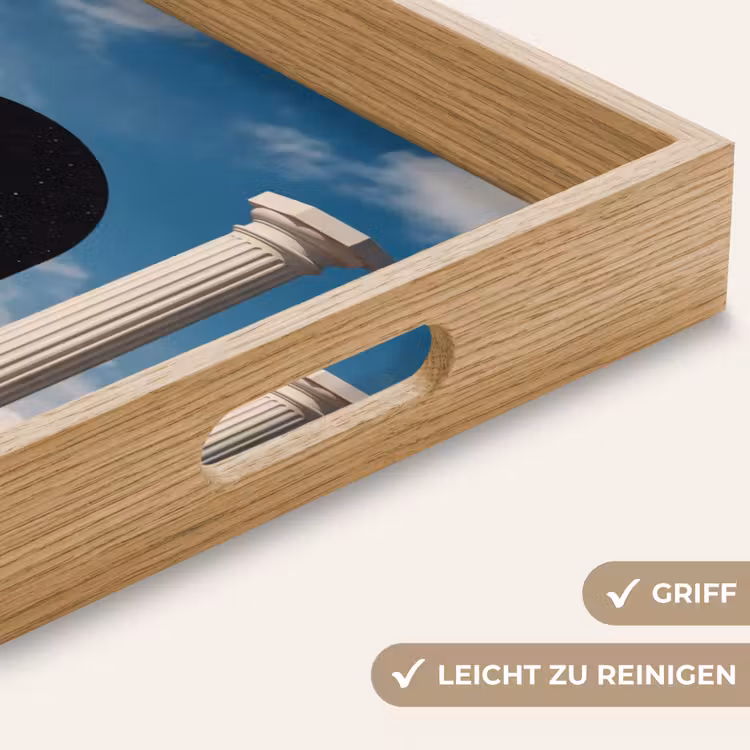 Tablett - Traum – Wüste – Auge - Droom - Woestijn - Oog Dienblad Rechthoek middel