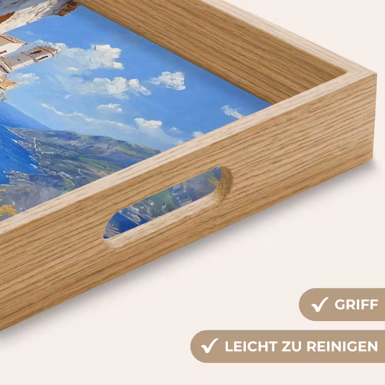 Trap - Huizen - Berglandschap - Zee Dienblad Rechthoek middel -USP_HandgreepDE