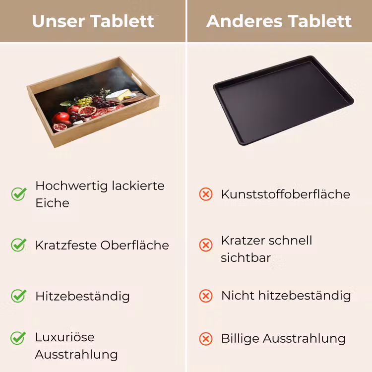 Borrelplank - Stilleven - Vintage Dienblad Rechthoek middel -USP_VergelijkingDE