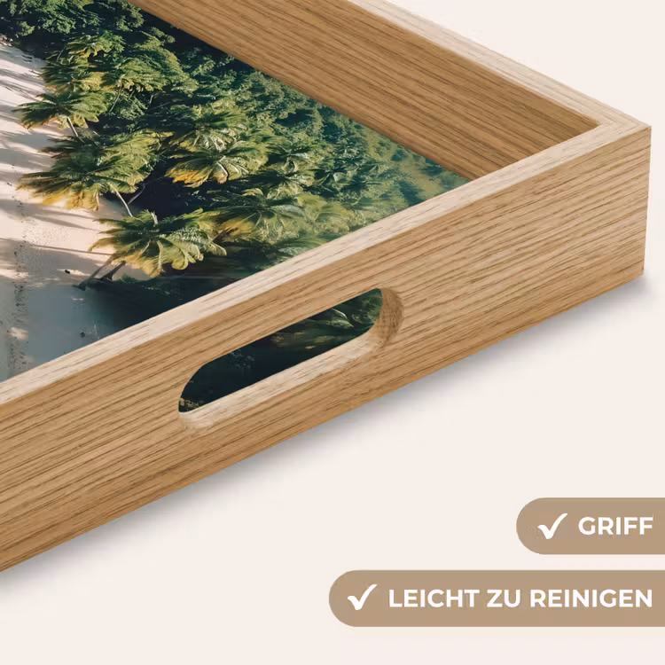 Tropisch - Strand - Water - Palmbomen Dienblad Rechthoek middel -USP_HandgreepDE
