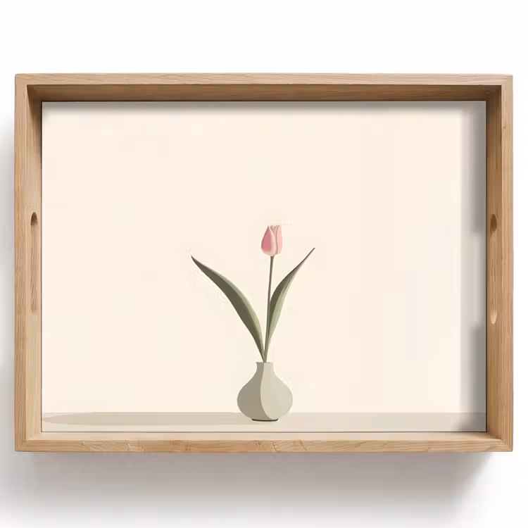 Tulp - Vaas - Beige Dienblad Rechthoek middel -z3d_shopping