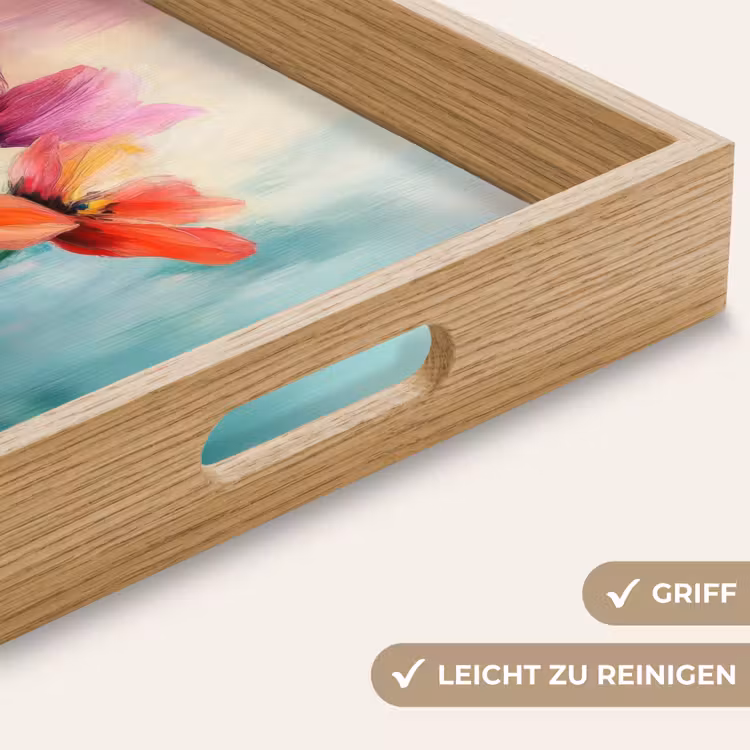 Tulpen - Lichtreflecties - Kleurverloop Dienblad Rechthoek middel -USP_HandgreepDE