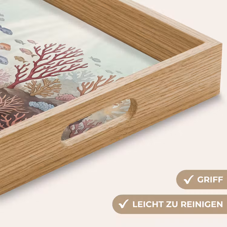 Onderwater - Koraal - Vis - Natuur Dienblad Rechthoek middel -USP_HandgreepDE