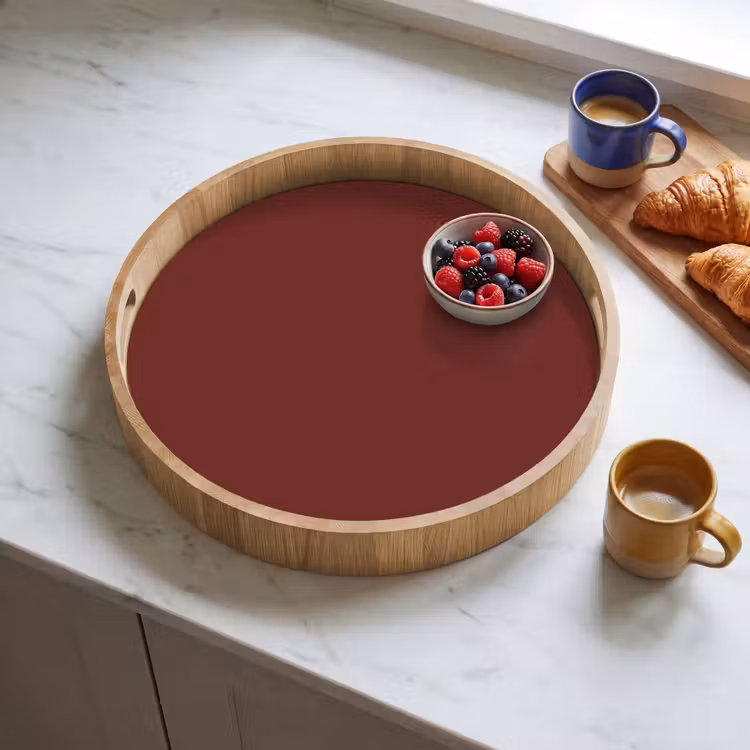 Valentine - Velvet - Rood Dienblad Rond middel 914 -sfeer2