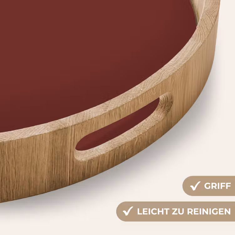 Valentine - Velvet - Rood Dienblad Rond middel 914 -USP_HandgreepDE