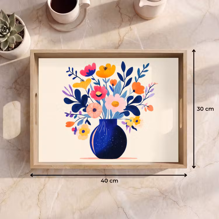 Vaas - Bloemen - Boeket Dienblad Rechthoek middel -USP_Formaat