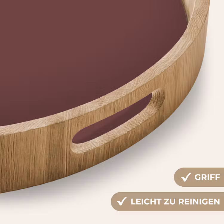 Velvet - Merlot - Rood Dienblad Rond middel 914 -USP_HandgreepDE