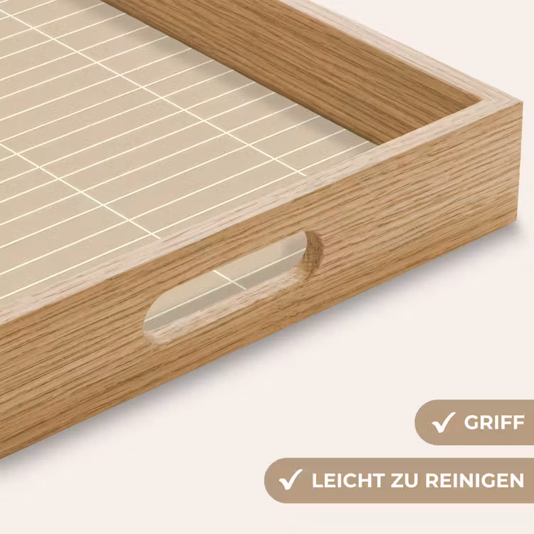 Verticaal - Wandtegel - Crème - Beige Dienblad Rechthoek middel 911 -USP_HandgreepDE