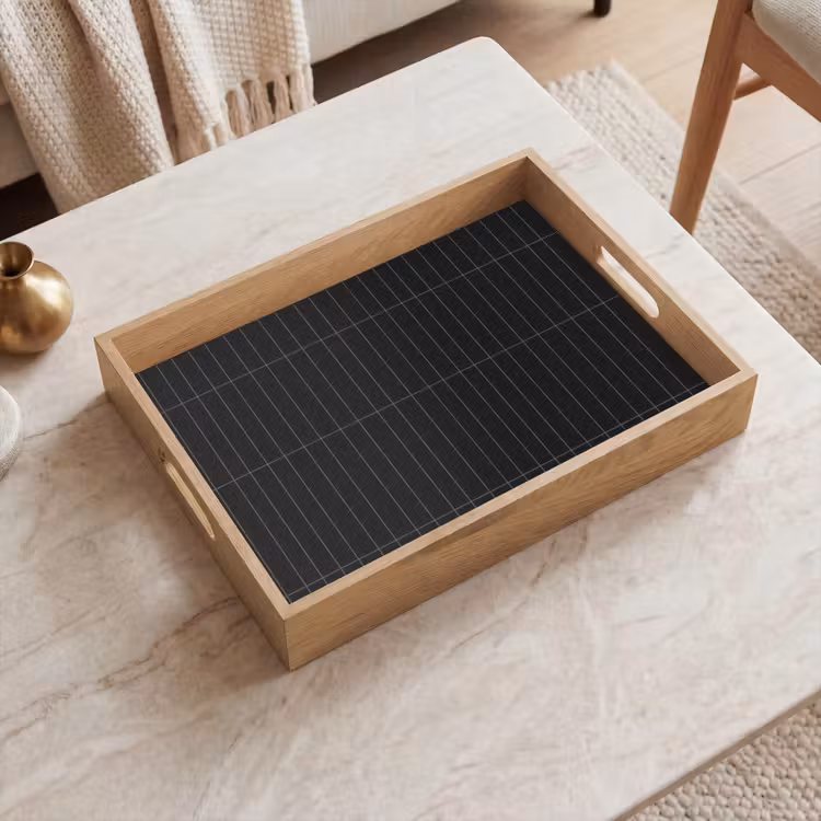 Verticaal - Wandtegel - Mat - Zwart Dienblad Rechthoek middel 911 -sfeer1