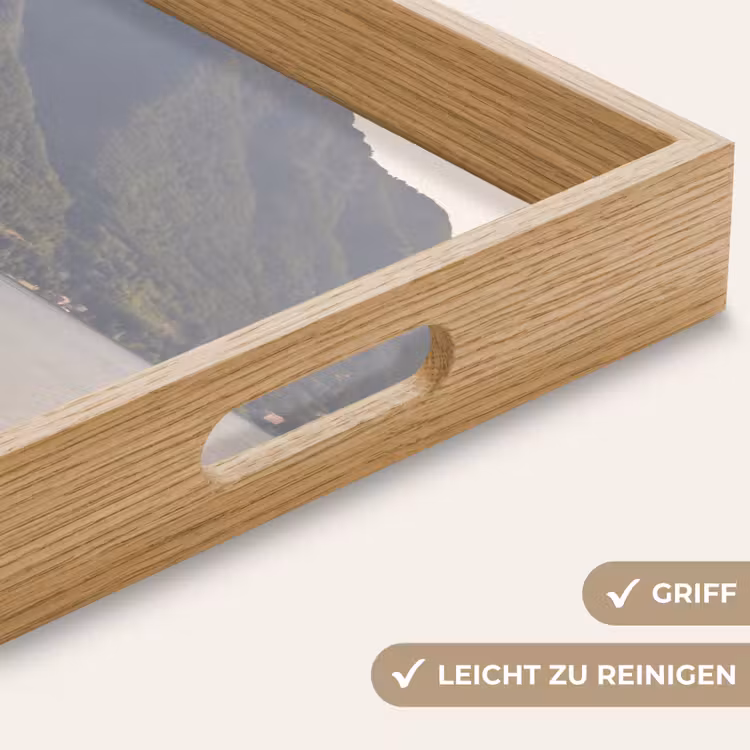 Tablett - Villa – Wasser – Treppen - Villa - water -trappen Dienblad Rechthoek middel