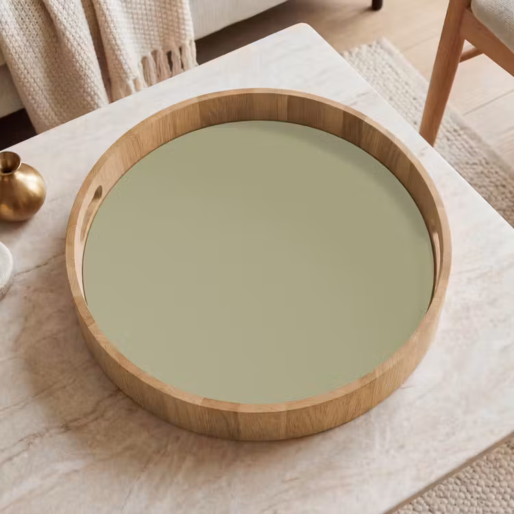 Vintage - Sage - Groen Dienblad Rond middel 914 -sfeer1