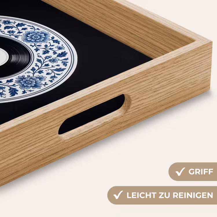 Vinyl - LP - Delfts Blauw - Muziek Dienblad Rechthoek middel -USP_HandgreepDE