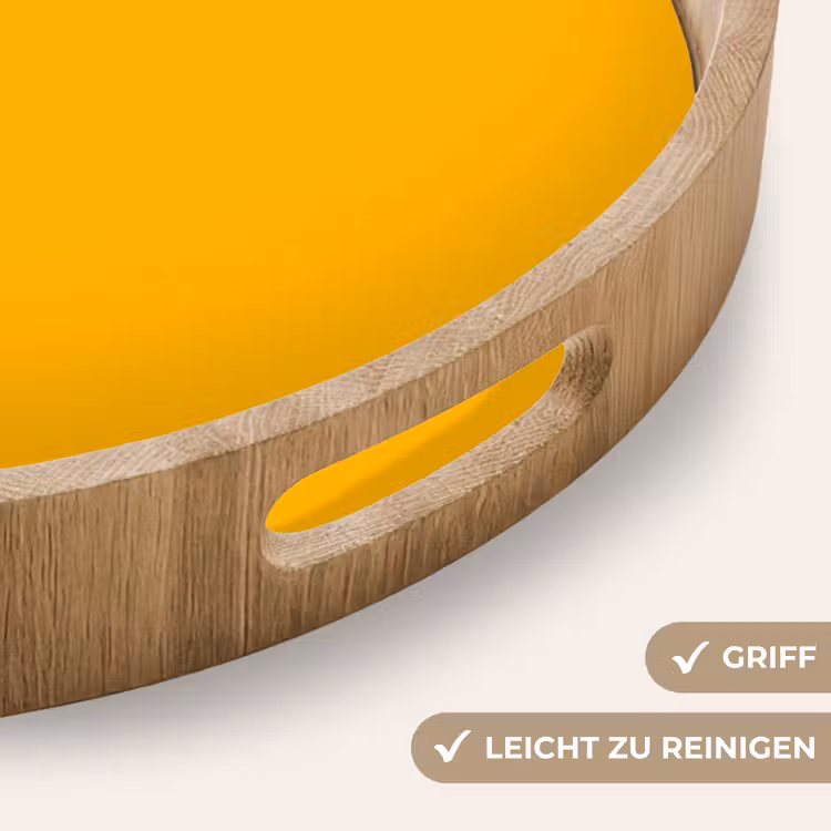 Vivid - Amber - Geel Dienblad Rond middel 914 -USP_HandgreepDE