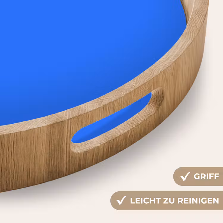 Vivid - Cobalt - Blauw Dienblad Rond middel 914 -USP_HandgreepDE