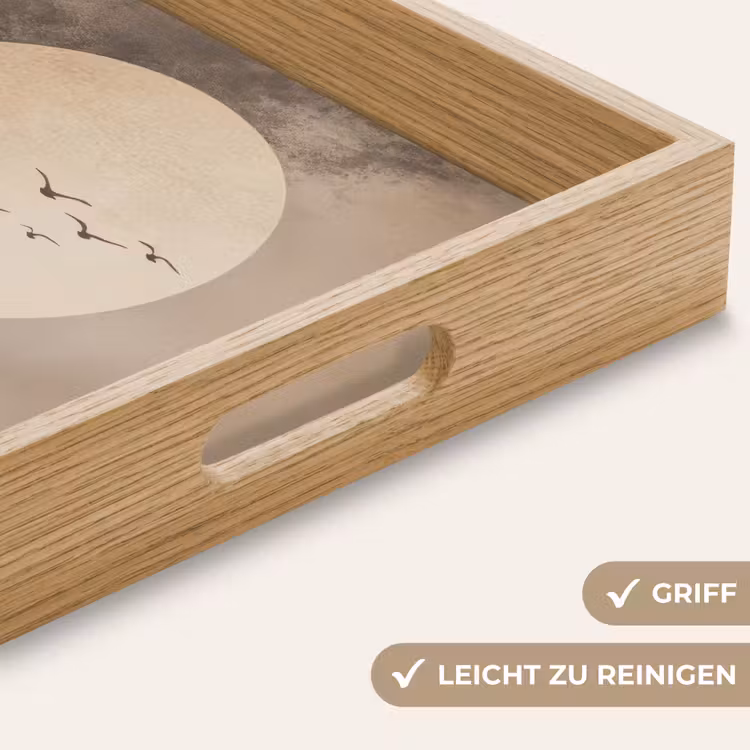 Vogel - Beige - Japandi Dienblad Rechthoek middel -USP_HandgreepDE