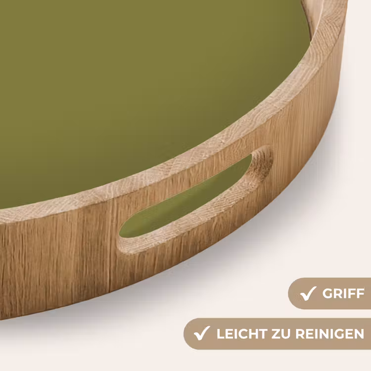 Juniper - Groen - Organisch Dienblad Rond middel 914 -USP_HandgreepDE