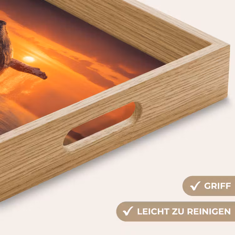Walvis - Zon - Zee Dienblad Rechthoek middel -USP_HandgreepDE