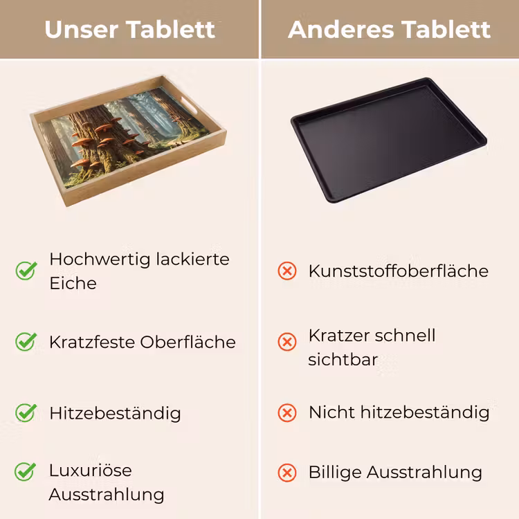 Tablett - Wald – Bäume – Natur - Bos - Bomen - Natuur Dienblad Rechthoek middel