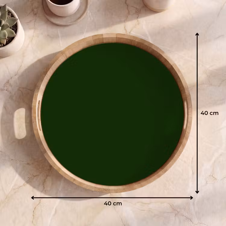 Forest - Green - Groen Dienblad Rond middel 914 -USP_Formaat