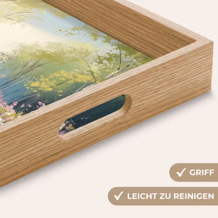 Bos - Schilderstijl - Kleurrijk Dienblad Rechthoek middel -USP_HandgreepDE