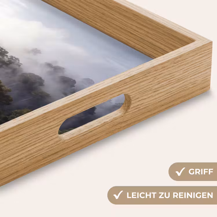Bos - Mist - Natuur - Groen Dienblad Rechthoek middel -USP_HandgreepDE