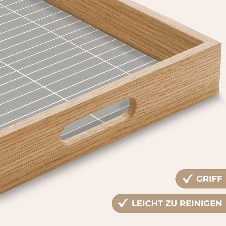 Wandtegel - Verticaal - Lichtgrijs Dienblad Rechthoek middel 911 -USP_HandgreepDE