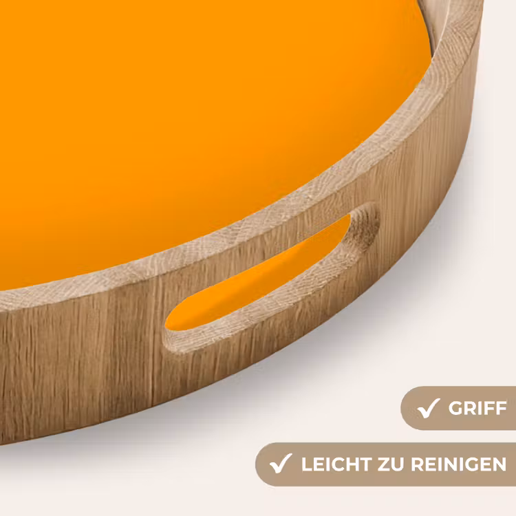 Warm - Ochre - Oranje Dienblad Rond middel 914 -USP_HandgreepDE