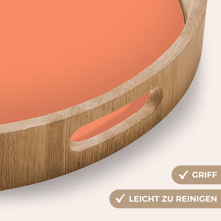 Warm - Clay - Terracotta Dienblad Rond middel 914 -USP_HandgreepDE