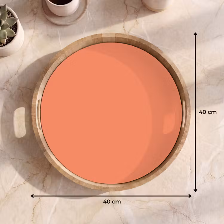 Warm - Clay - Terracotta Dienblad Rond middel 914 -USP_Formaat