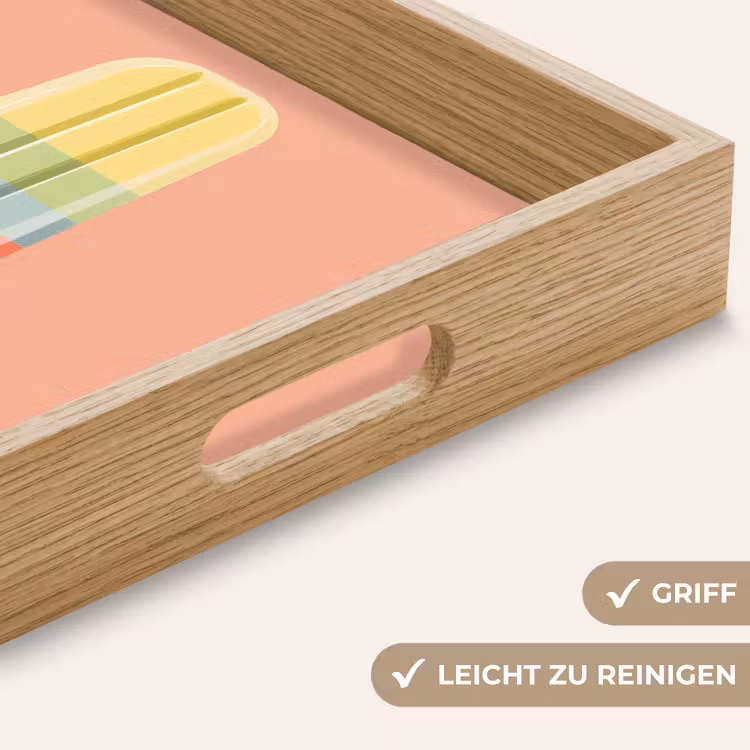 Waterijsje - Pasteltinten - Minimalistisch Dienblad Rechthoek middel -USP_HandgreepDE