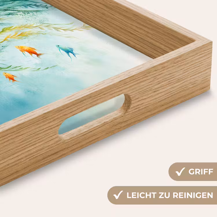 Waterplanten - Vissen - Kleurrijk - Water Dienblad Rechthoek middel -USP_HandgreepDE