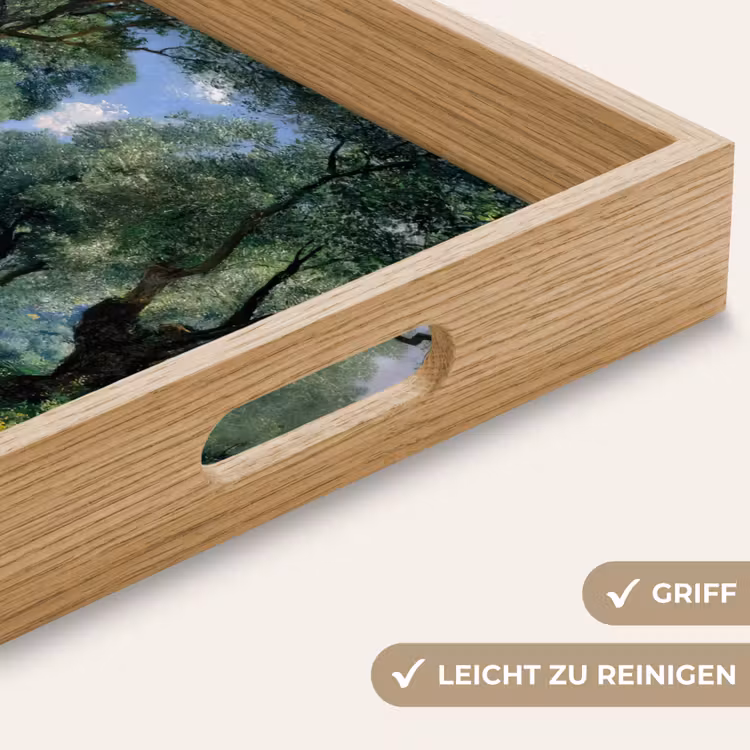 Pad - Bomen - Schaduw - Dienblad Rechthoek middel -USP_HandgreepDE