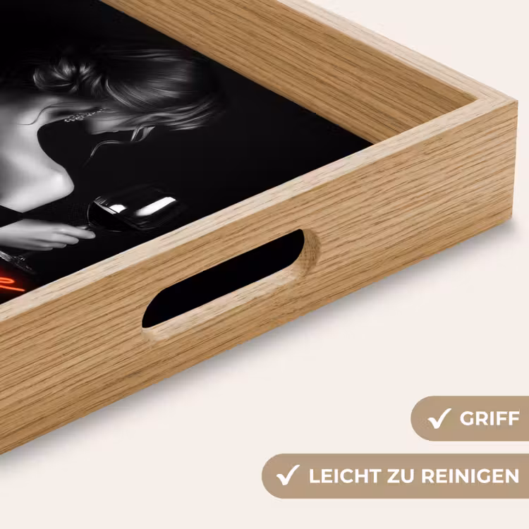 Wijn - Vrouw - Neon - Quote Dienblad Rechthoek middel -USP_HandgreepDE