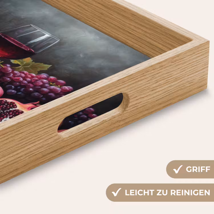 Wijn - Fruit - Stilleven Dienblad Rechthoek middel -USP_HandgreepDE