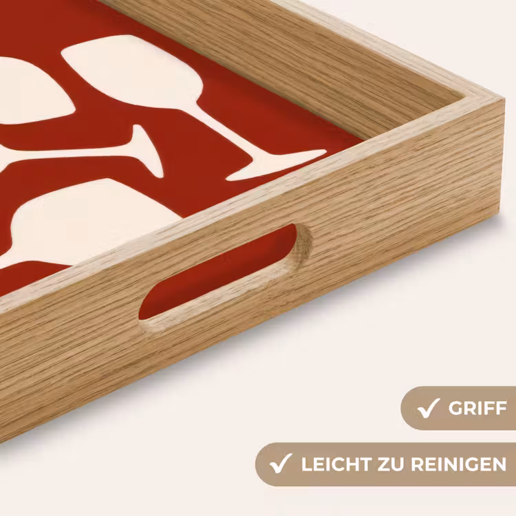Wijnglazen - Silhouetten - Wit Dienblad Rechthoek middel -USP_HandgreepDE