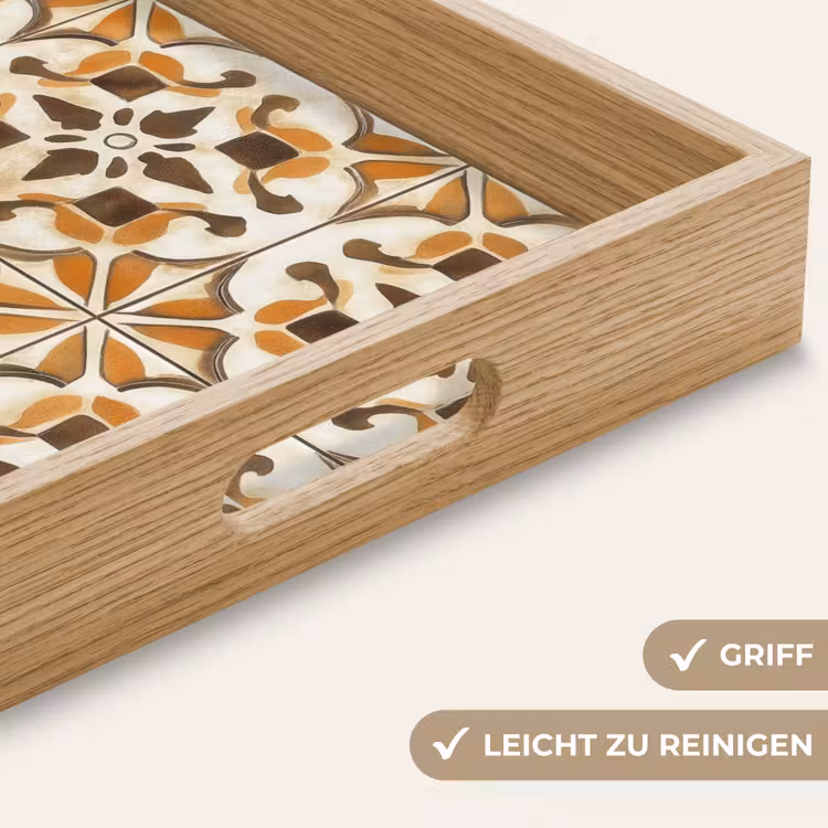 Vintage - Spaans - Decoratie - Keramiek Dienblad Rechthoek middel -USP_HandgreepDE