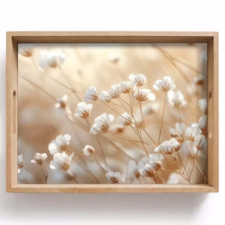 Wilde - Bloemen - Wit Dienblad Rechthoek middel -z3d_shopping