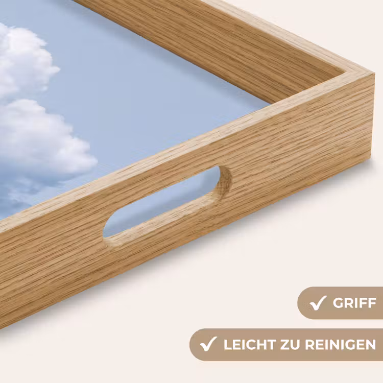 Tablett - Wolke – Regen – Natur - Wolk - Regen - Natuur Dienblad Rechthoek middel