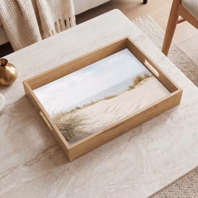 Wolken - Duinlandschap - Zand Dienblad Rechthoek middel -sfeer1