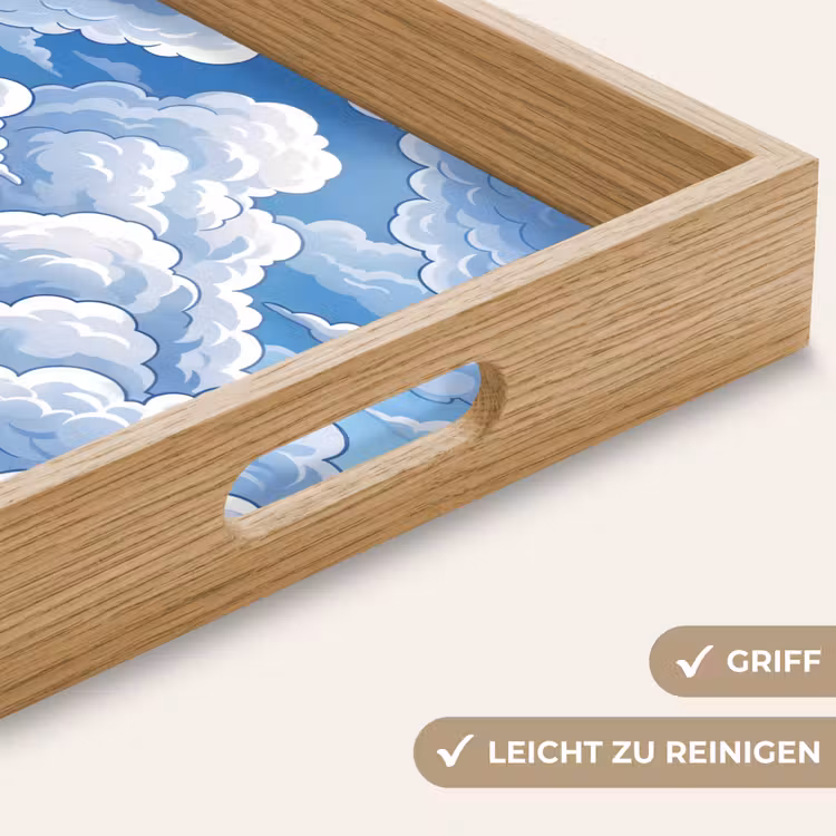 Wolken - Hemel - Abstract - Wit Dienblad Rechthoek middel -USP_HandgreepDE