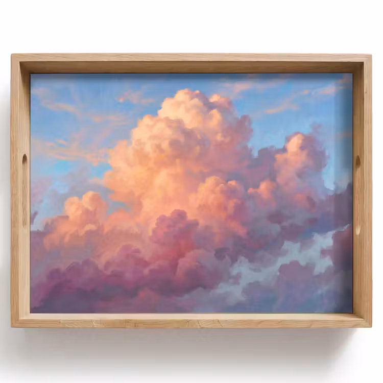 Wolken - Lucht - Natuur - Abstract - Kleurrijk Dienblad Rechthoek middel -z3d_shopping