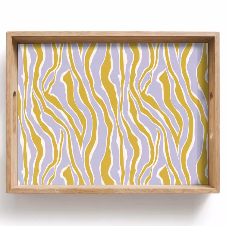 Zebra - Modern - Meerkleurig Dienblad Rechthoek middel 911 -z3d_shopping