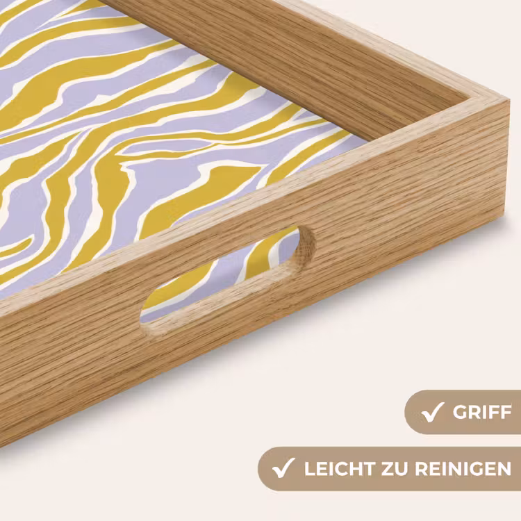 Zebra - Modern - Meerkleurig Dienblad Rechthoek middel 911 -USP_HandgreepDE