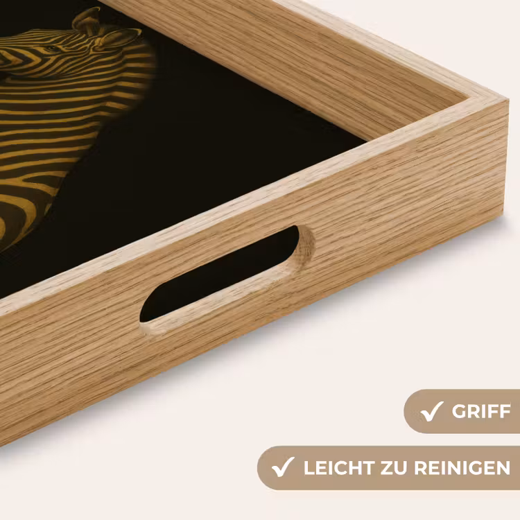 Zebra - Strepen - Goud Dienblad Rechthoek middel -USP_HandgreepDE