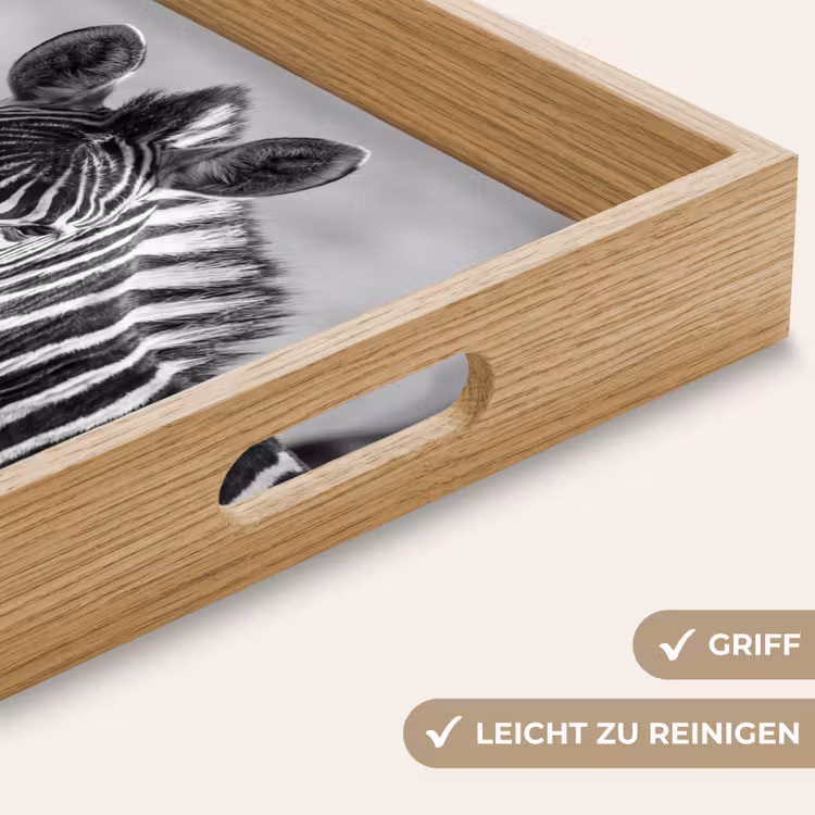 Zebra's - Zwart - Wit Dienblad Rechthoek middel -USP_HandgreepDE